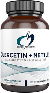 Quercetin + Nettles Capsules - 600mg Flavonoids, High in Natural Vitamin C + Iron (90 Capsules)